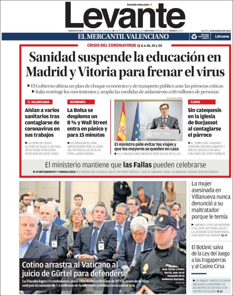 Portada de Levante (Espa&ntilde;a)