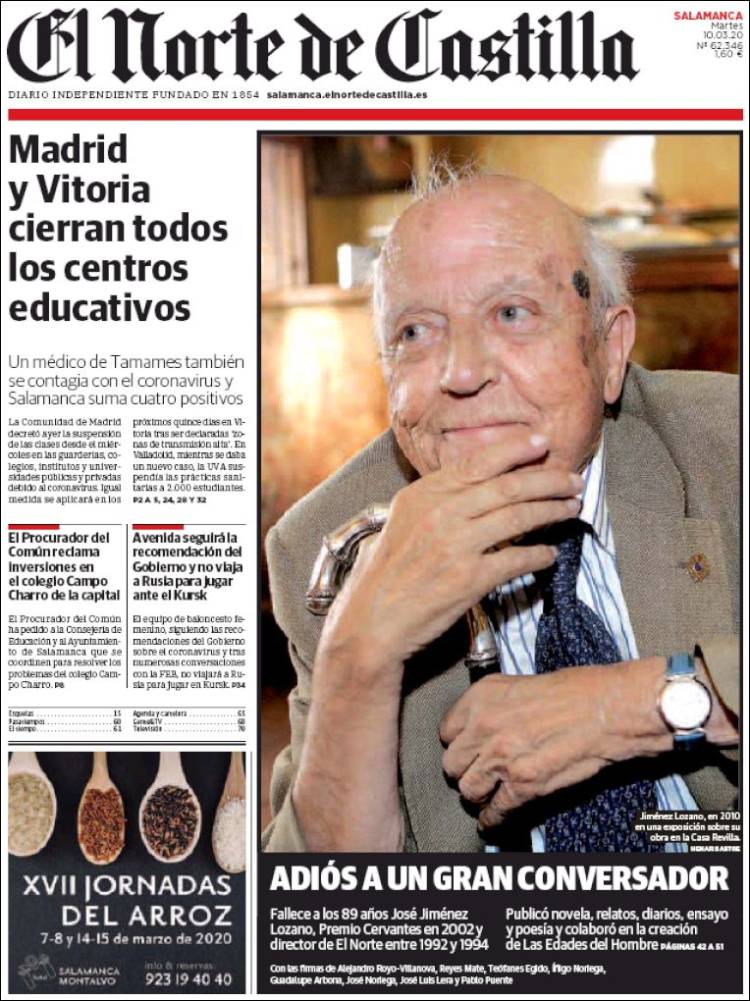 Portada de Norte de Castilla - Salamanca (Espa&ntilde;a)