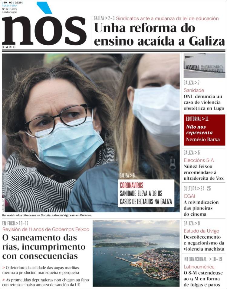 Portada de Nòs Diario (Espa&ntilde;a)
