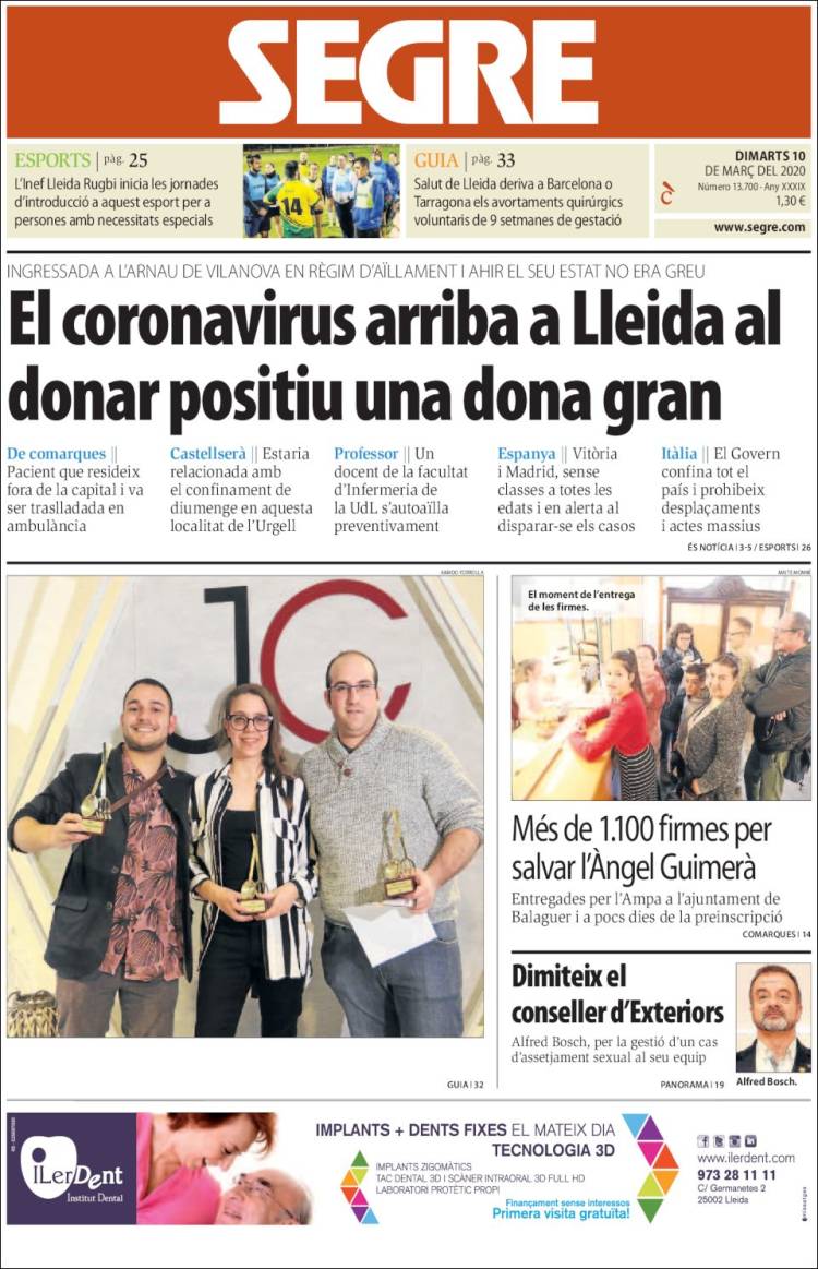 Portada de Segre (Espa&ntilde;a)