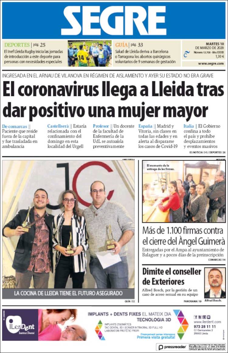 Portada de Segre  (Espa&ntilde;a)