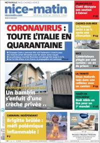 Portada de Nice-Matin (Francia)