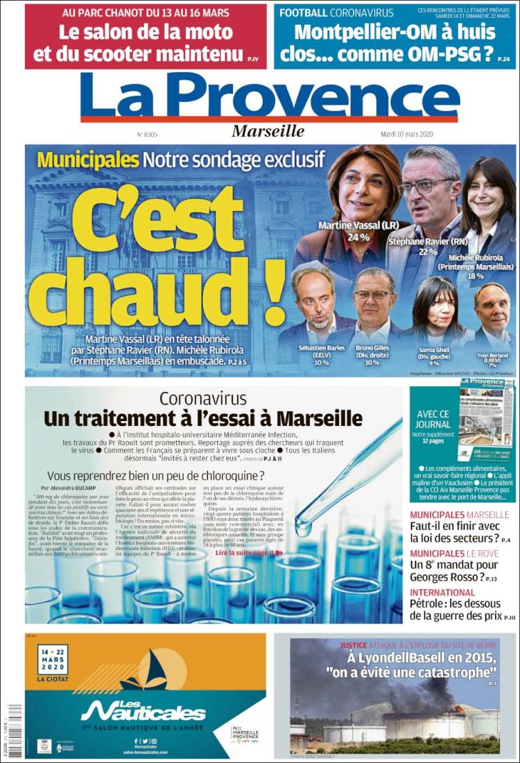 Portada de La Provence (Francia)