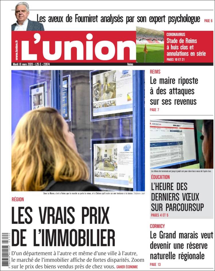 Portada de L'Union (Francia)