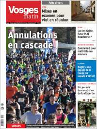Portada de Vosges Matin (Francia)