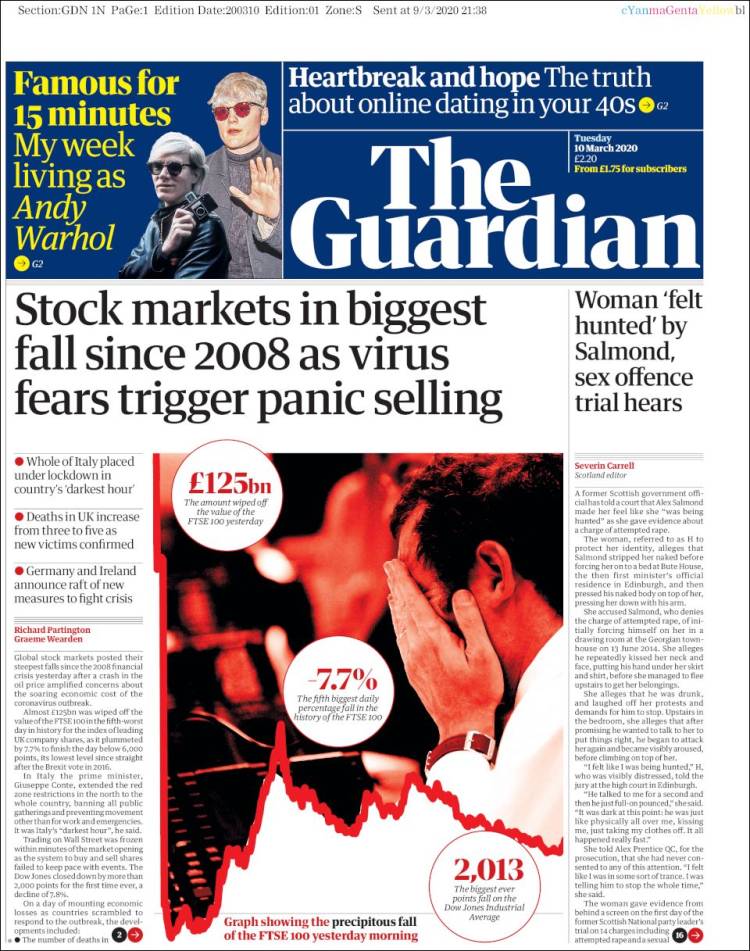 Portada de The Guardian (Reino Unido)