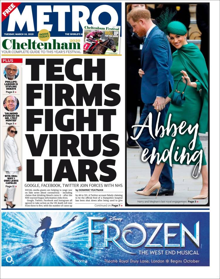 Portada de Metro (Reino Unido)