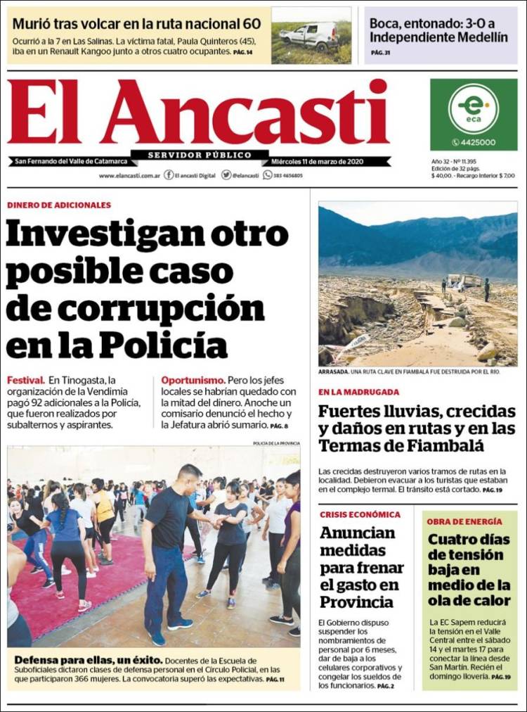 Portada de El Ancasti (Argentina)