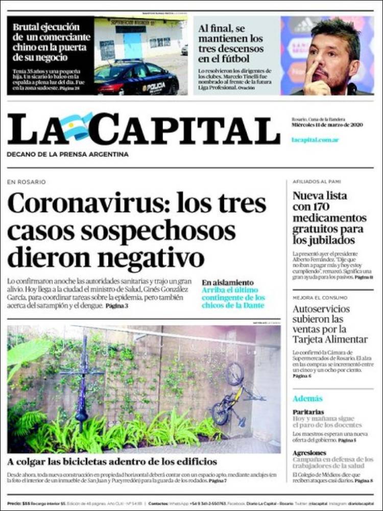 Portada de La Capital - Rosario (Argentina)