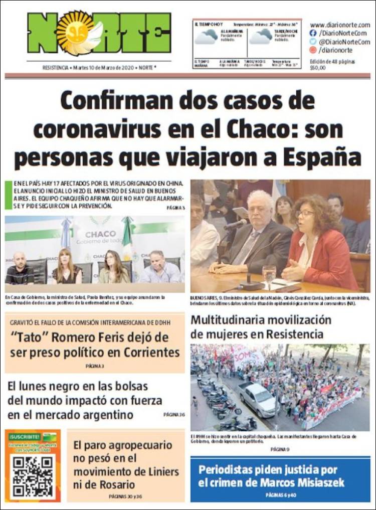 Portada de Diario Norte (Argentina)