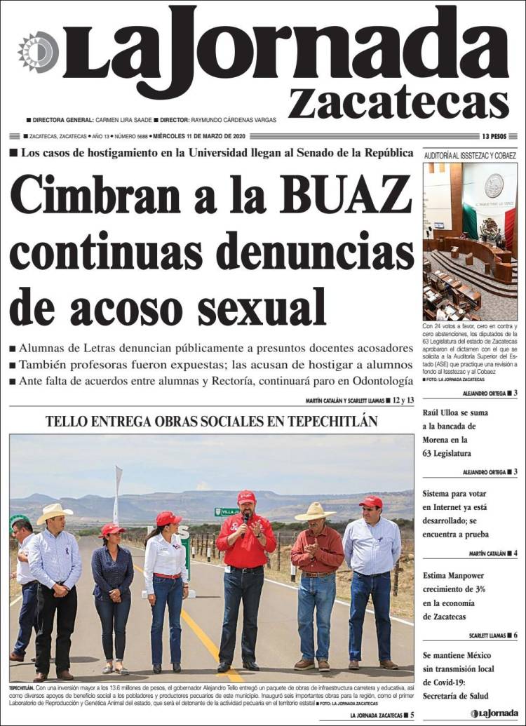 Portada de Jornada de Zacatecas (México)