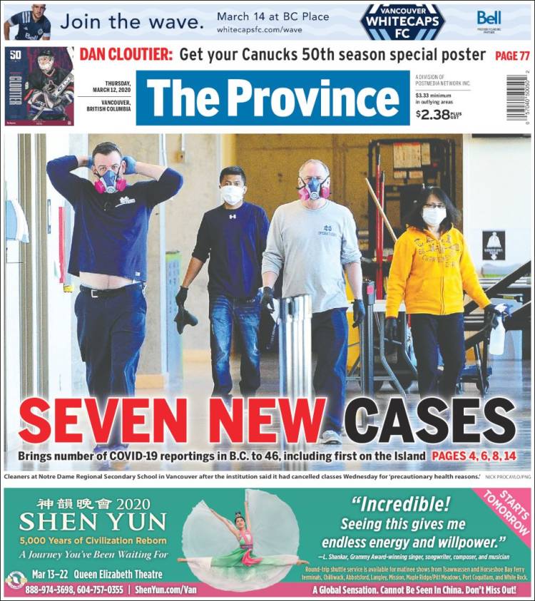 Portada de The Province (Canadá)