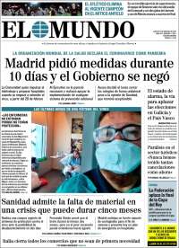 Portada de El Mundo (Spain)