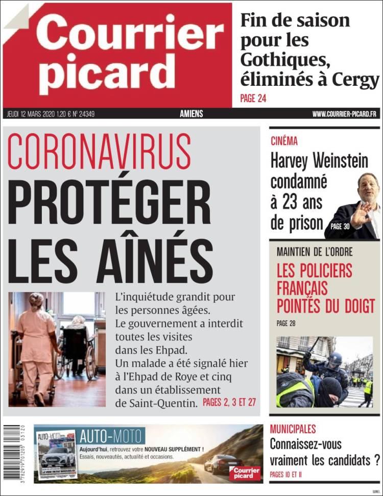 Portada de Courrier Picard (Francia)