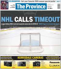 Portada de The Province (Canadá)