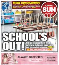 Portada de The Toronto Sun (Canadá)