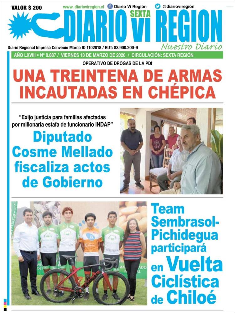Portada de Diario VI Región (Chile)
