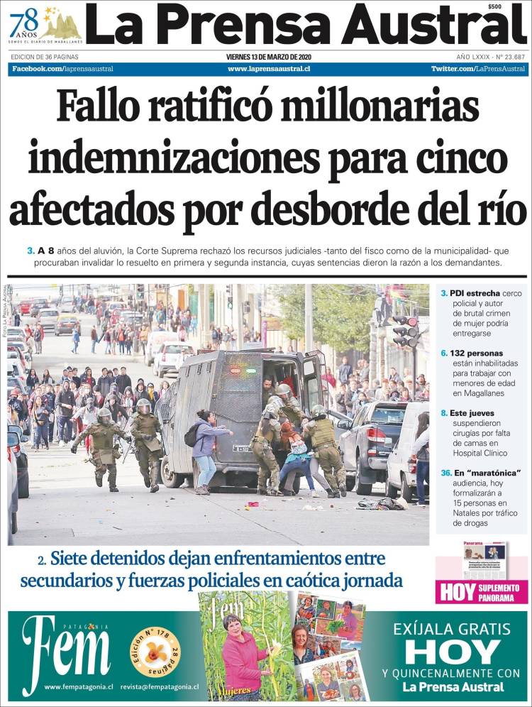 Portada de El Magallanes (Chile)