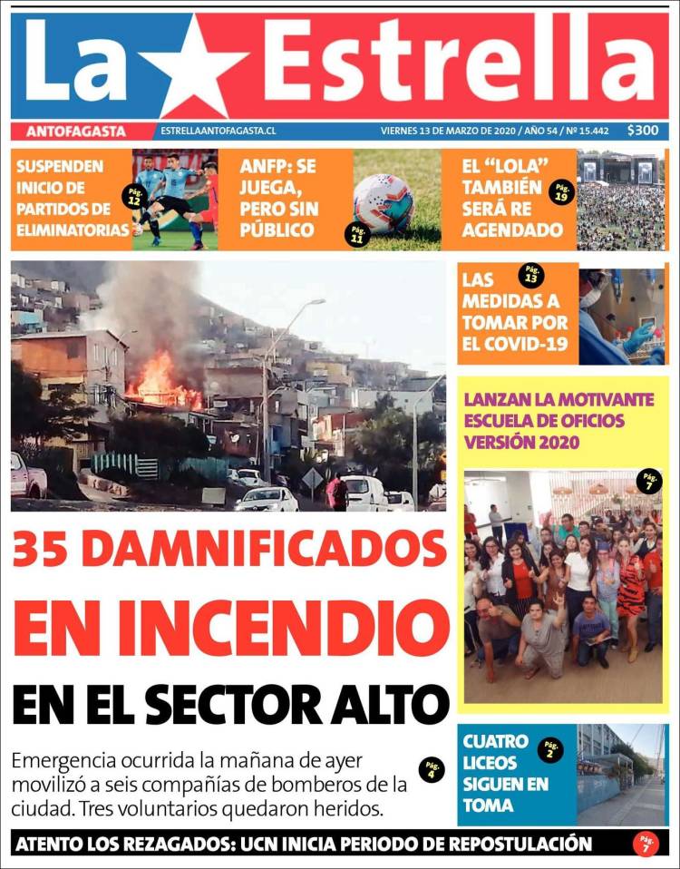 Portada de La Estrella del Norte (Chile)