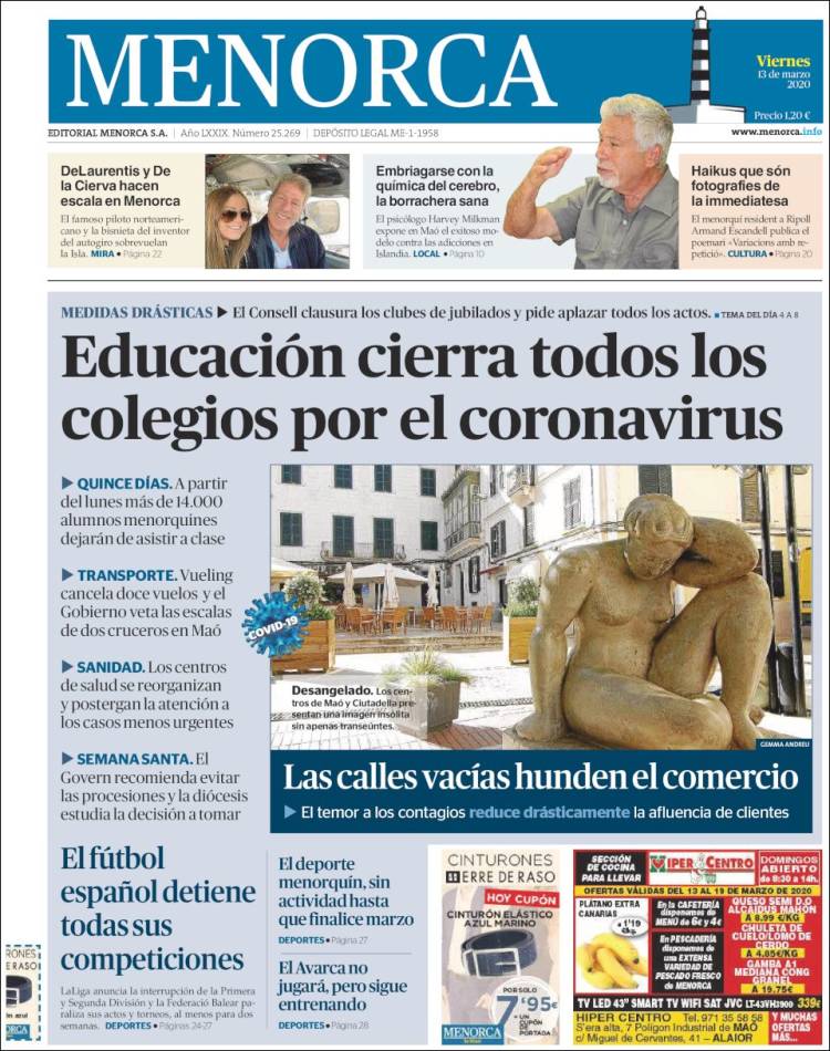 Portada de Menorca - Diario Insular (España)