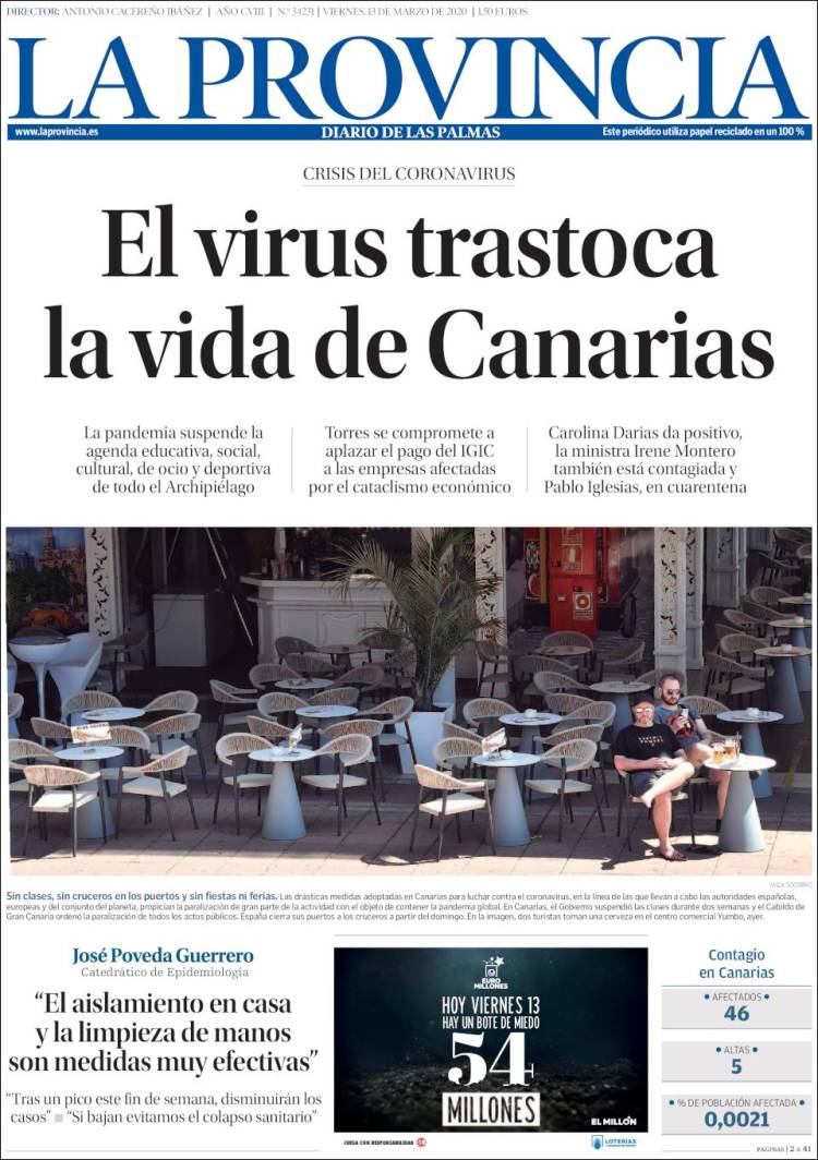 Portada de La Provincia (España)