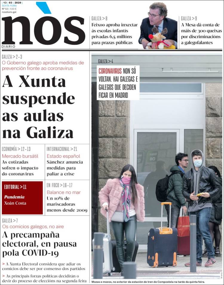 Portada de Nòs Diario (España)