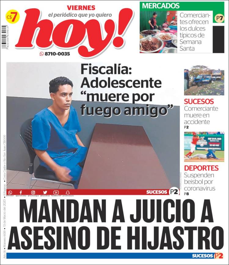Portada de Hoy (Nicaragua)