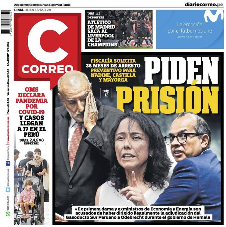 Portada de Diario Correo (Perú)