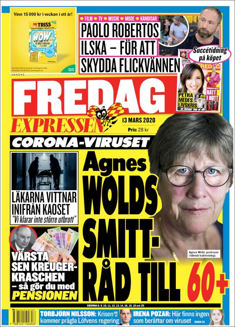 Portada de Expressen (Suecia)