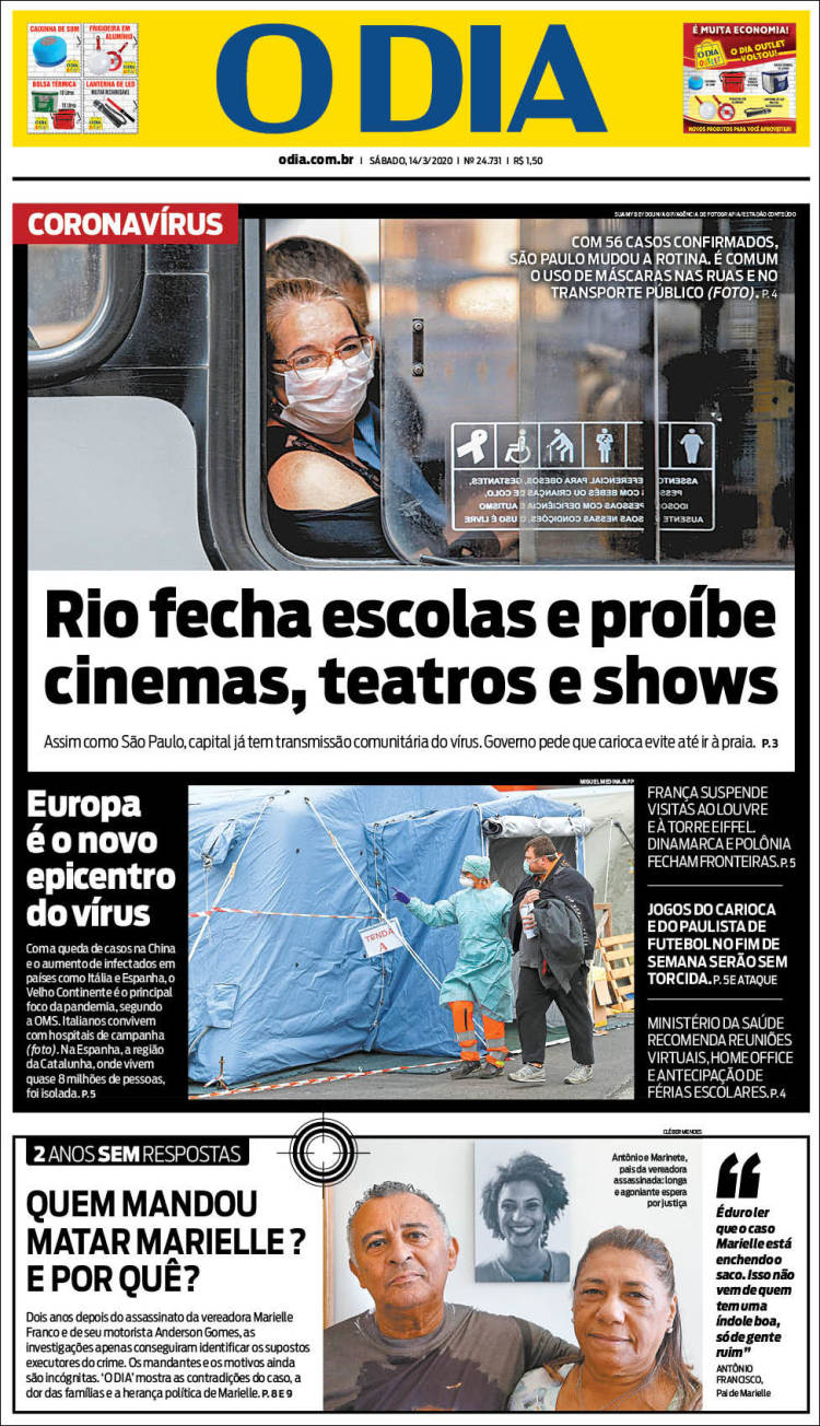 Portada de O Dia (Brasil)