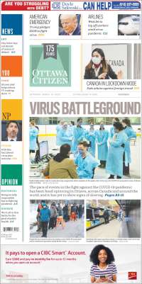 Portada de Ottawa Citizen (Canadá)