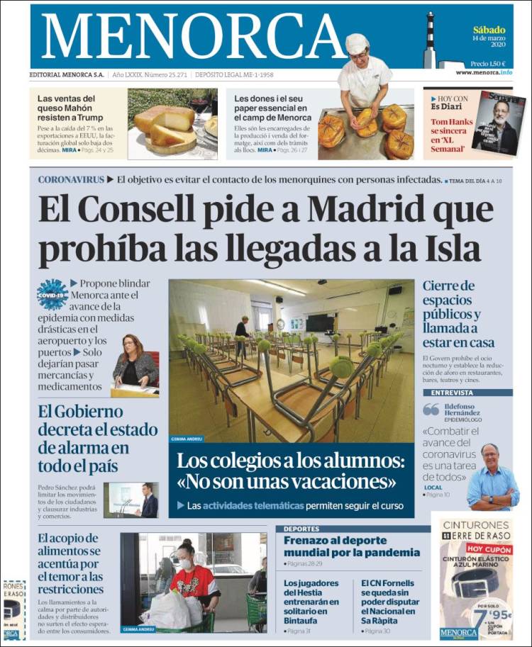 Portada de Menorca - Diario Insular (España)