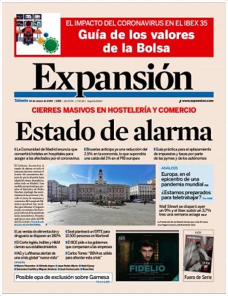 Portada de Expansión (Espa&ntilde;a)