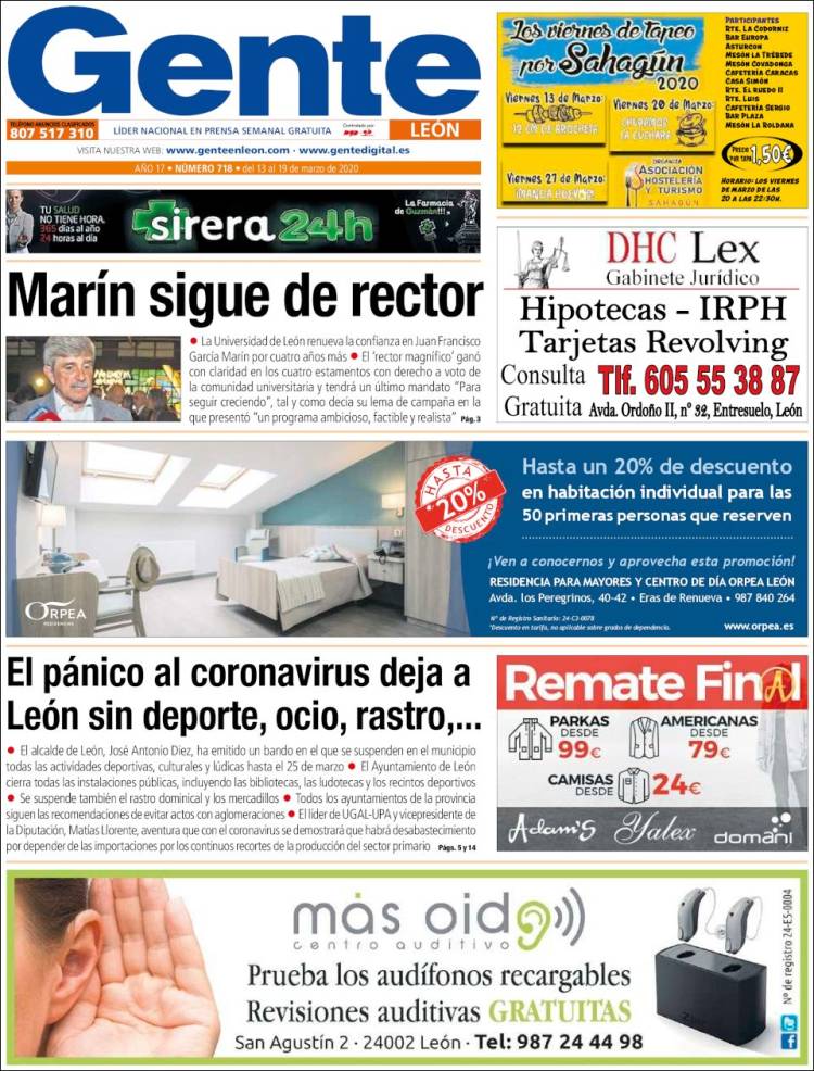 Portada de Gente en León (España)