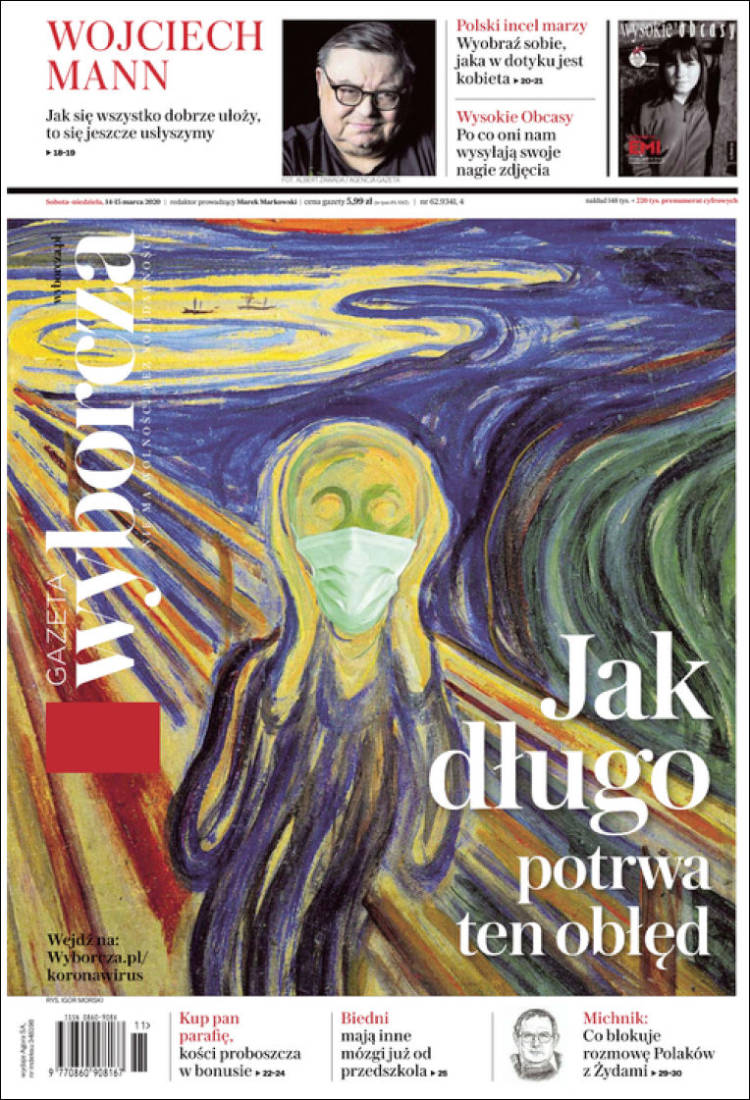 Portada de Gazeta Wyborcza (Polonia)
