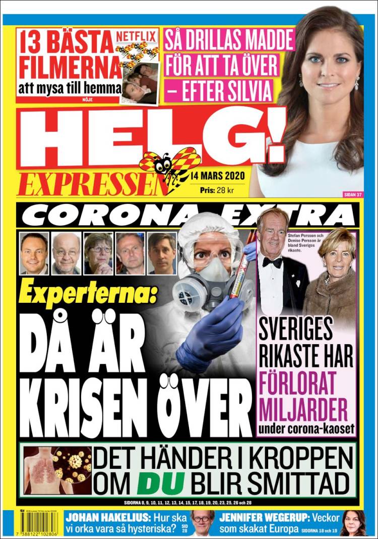 Portada de Expressen (Suecia)