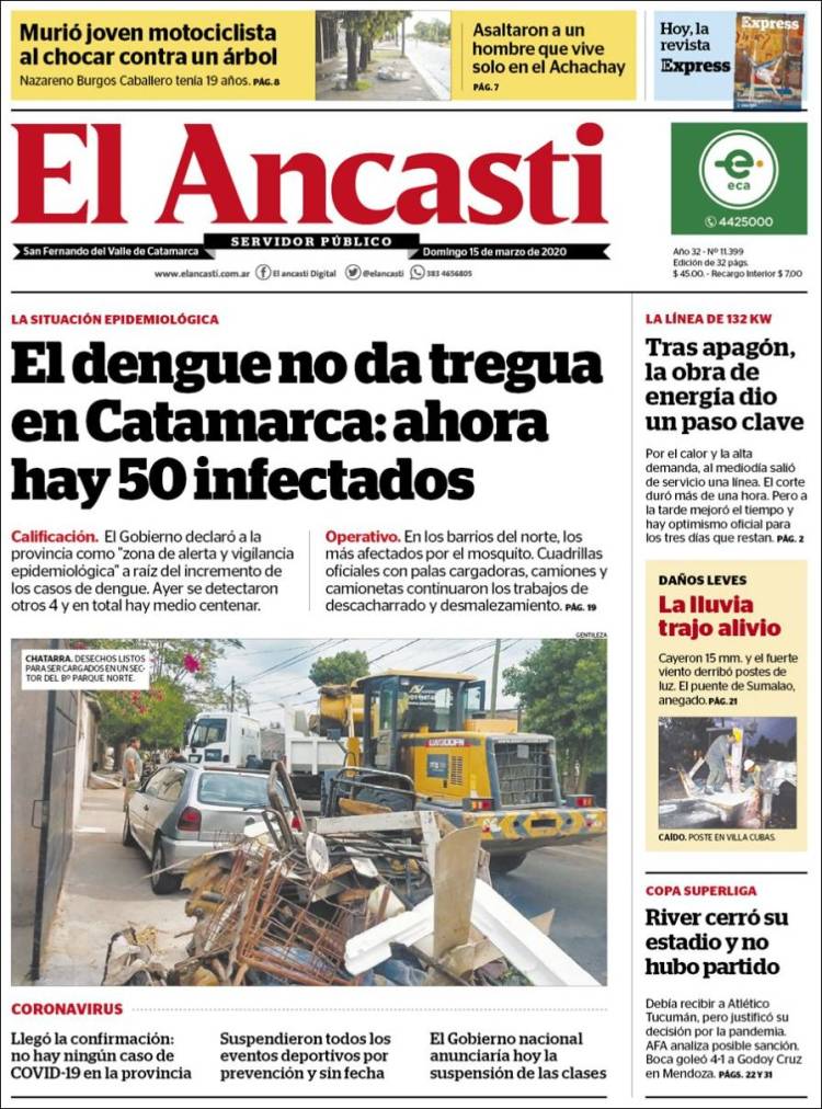 Portada de El Ancasti (Argentina)