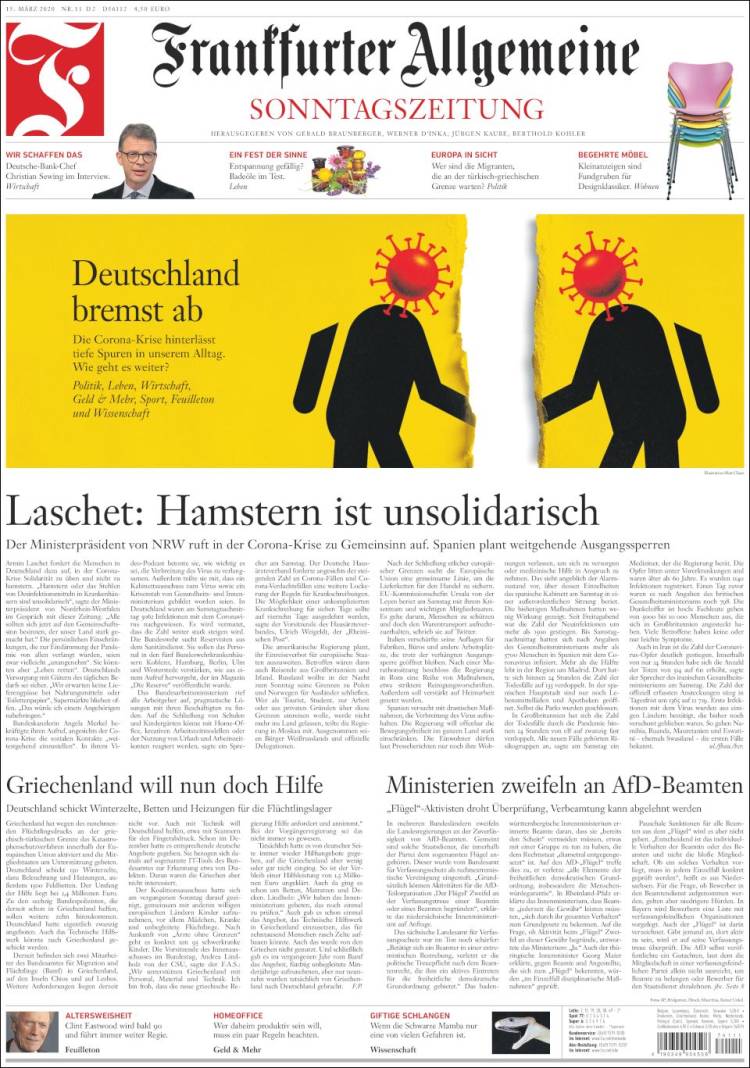 Portada de Frankfurter Allgemeine (Alemania)