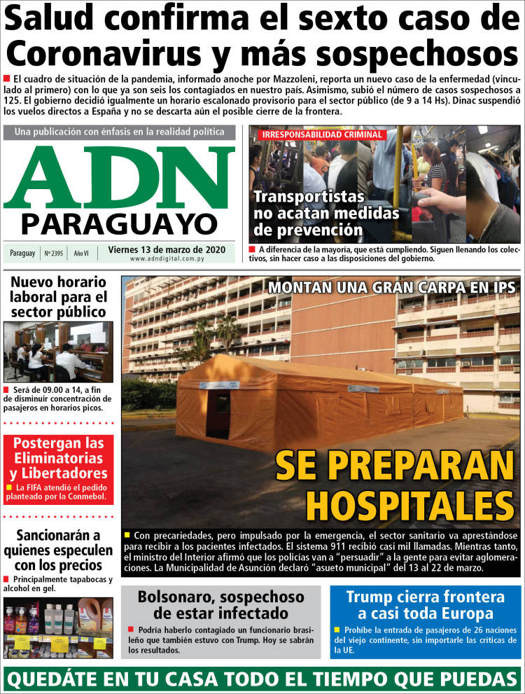 Portada de ADN Paraguayo (Paraguay)