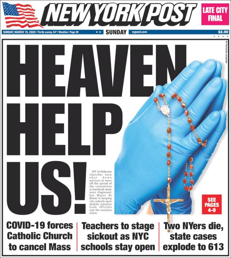 Portada de New York Post (USA)