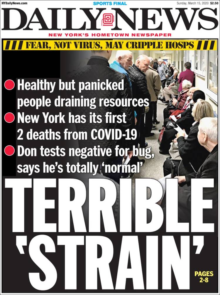 Portada de Daily News - New York (USA)