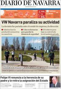 Portada de Diario de Navarra (España)