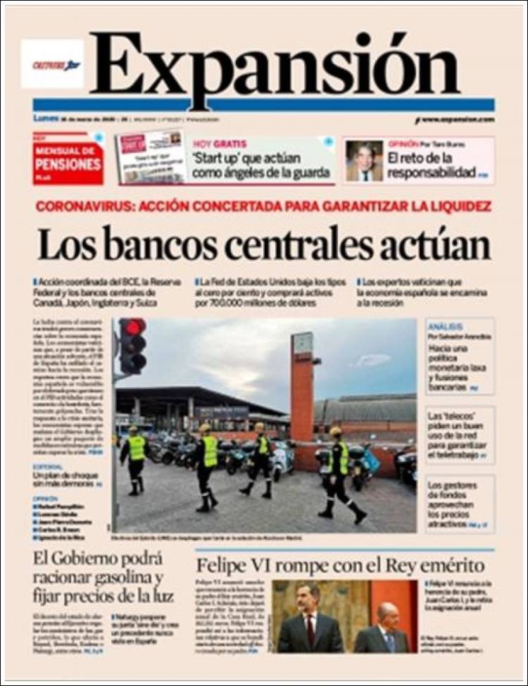 Portada de Expansión (Espa&ntilde;a)