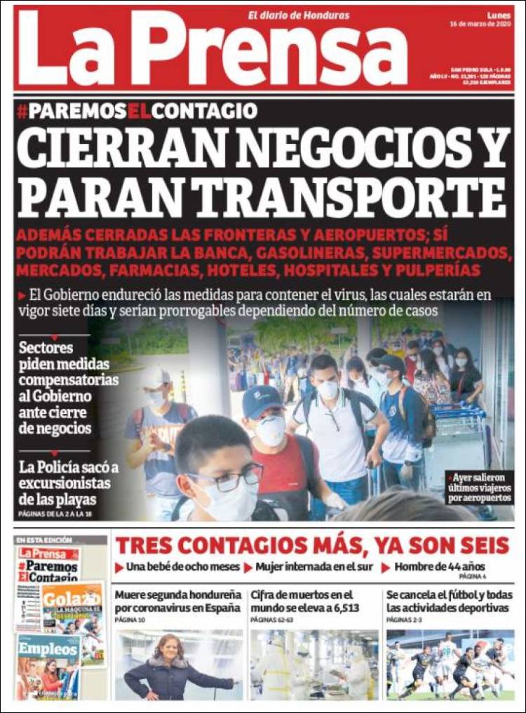 Portada de La Prensa (Honduras)