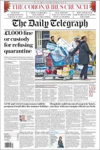 Portada de Daily Telegraph (Reino Unido)