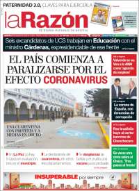 Portada de La Razón (Bolivia)