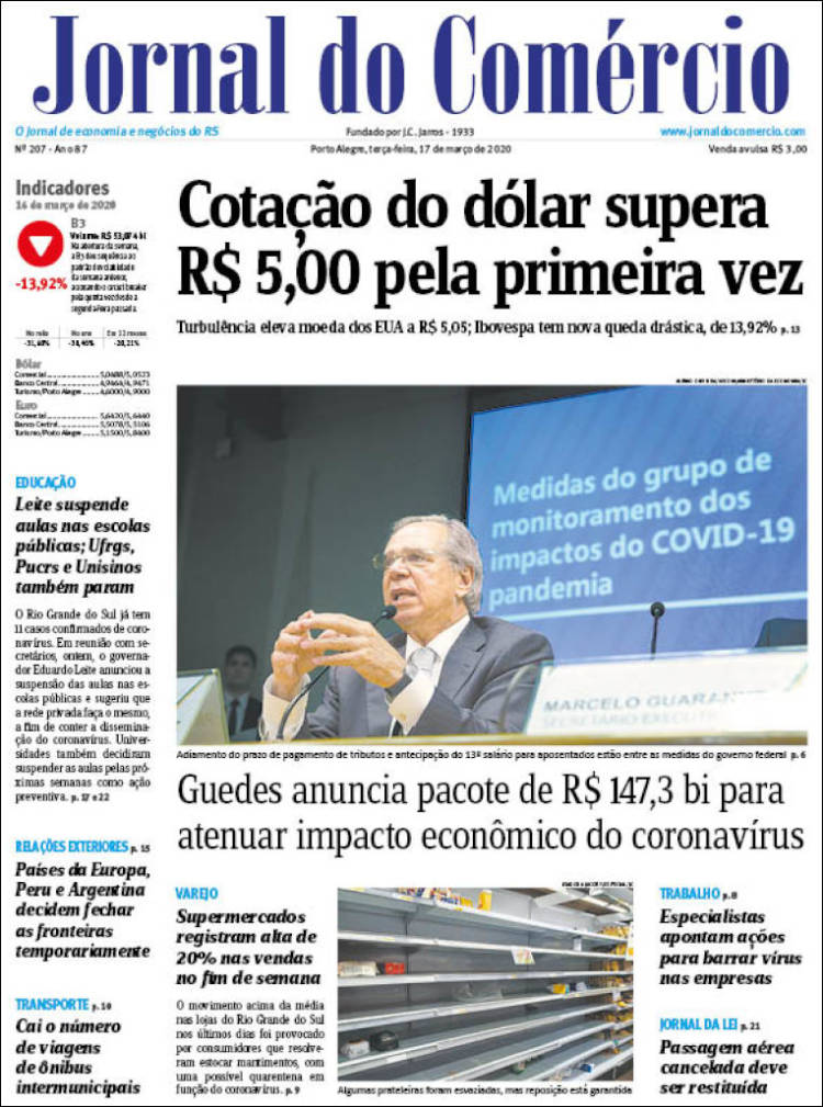 Portada de Jornal do Comércio (Brasil)