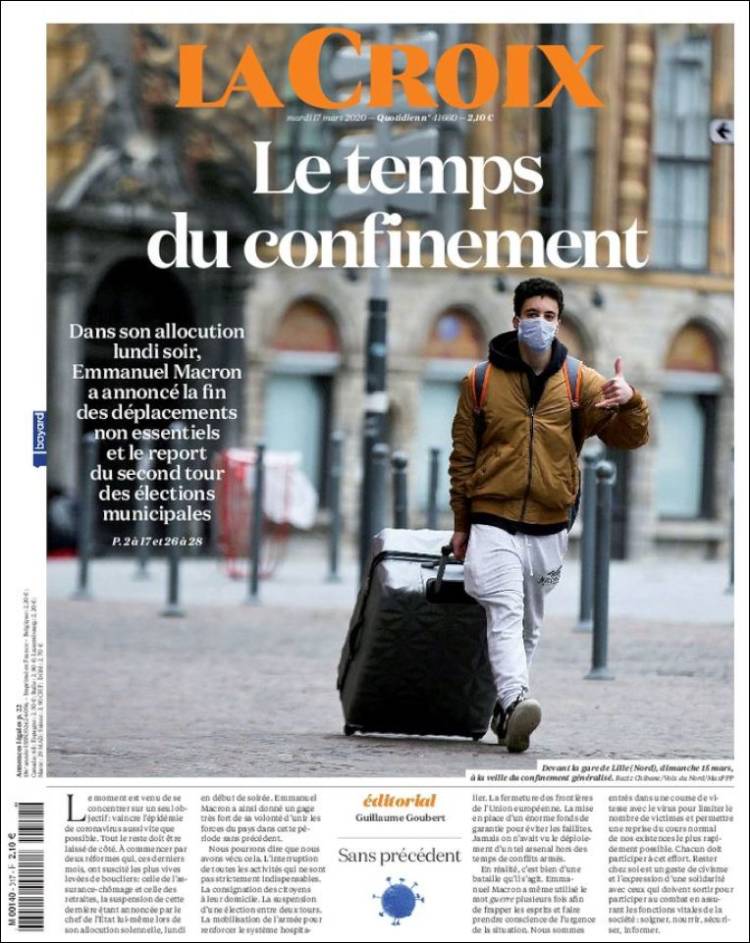 Portada de La Croix (Francia)