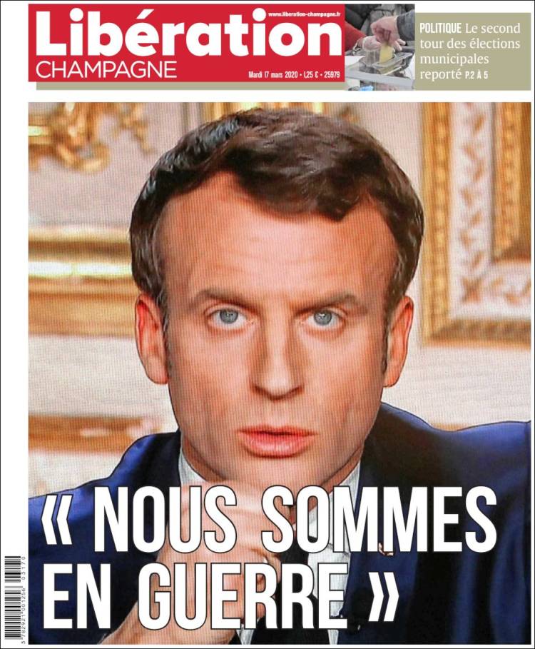 Portada de Libération Champagne (Francia)