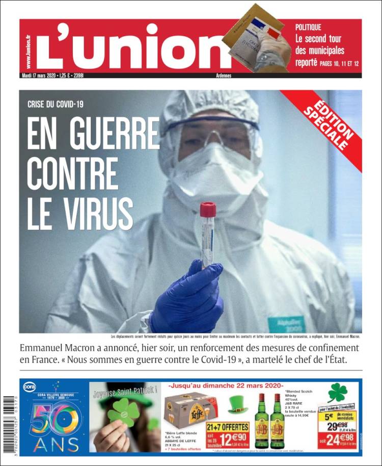 Portada de L'Union (Francia)